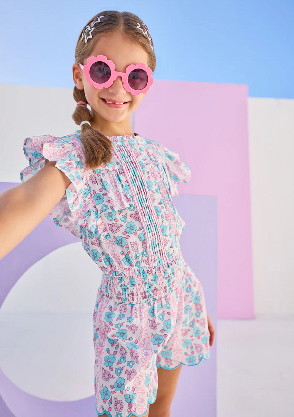 Annie Top- Marguerite Floral Pink