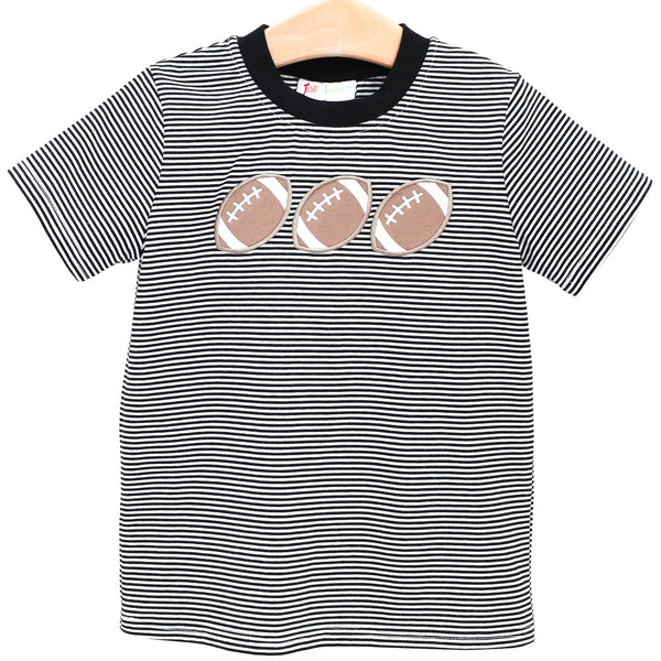 Football Trio Shirt- Black Stripe