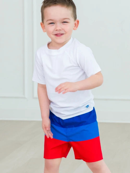 Liberty Color Block Swim Trunks