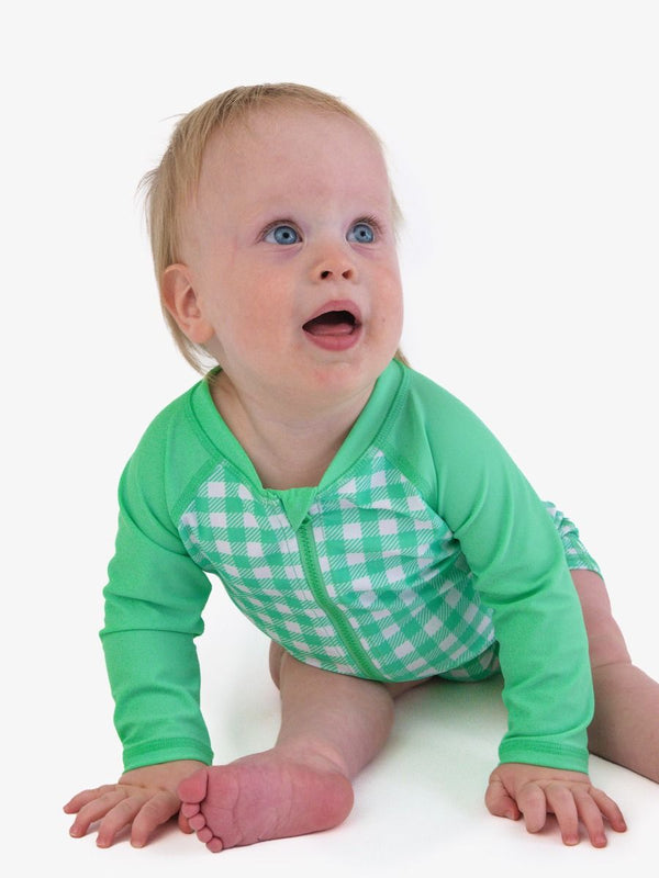 One Piece Rash Guard- Spring Bud Gingham