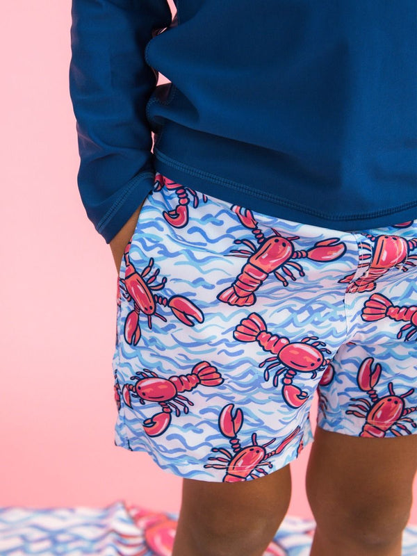 Swim Trunks- Blue Lobster Lagoon