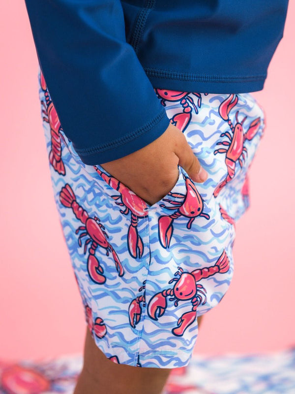 Swim Trunks- Blue Lobster Lagoon