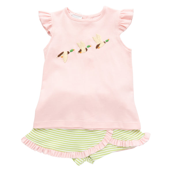 Duck Trio Ruffle Skort Set