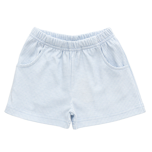 Sky Blue Gingham Shorts