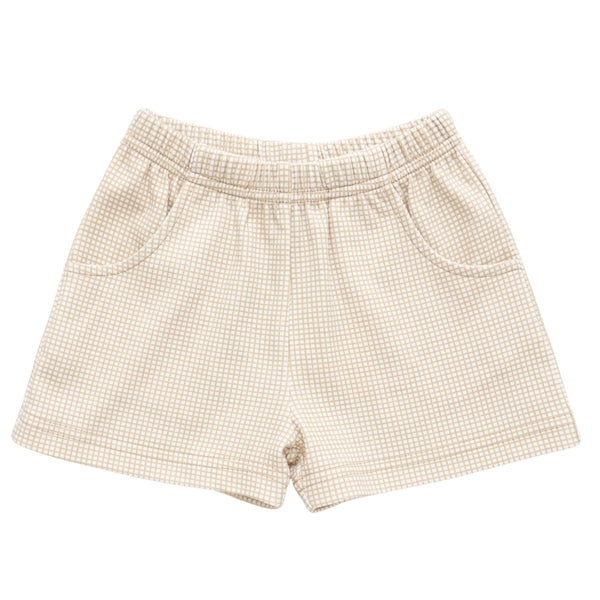 Sand Gingham Shorts