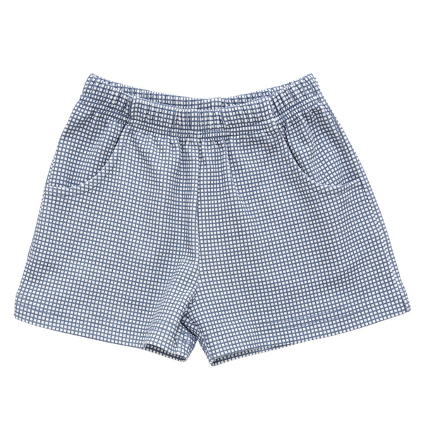 Slate Blue Gingham Shorts