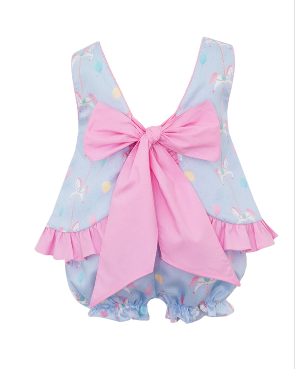 Carrousel Swing Bloomer Set- W/ Pink Bow
