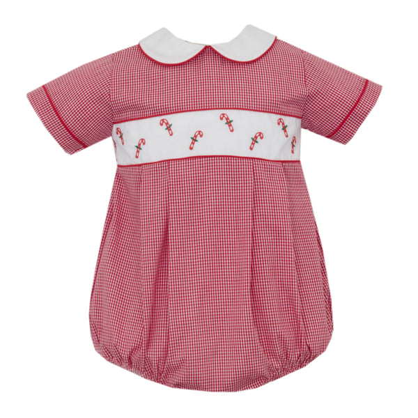 Candy Canes Bubble- Red Gingham