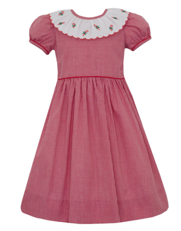 Candy Canes Dress- Red Gingham