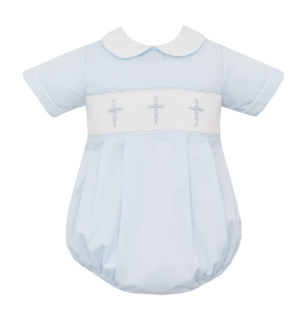 Crosses Bubble- Lt. Blue Batiste