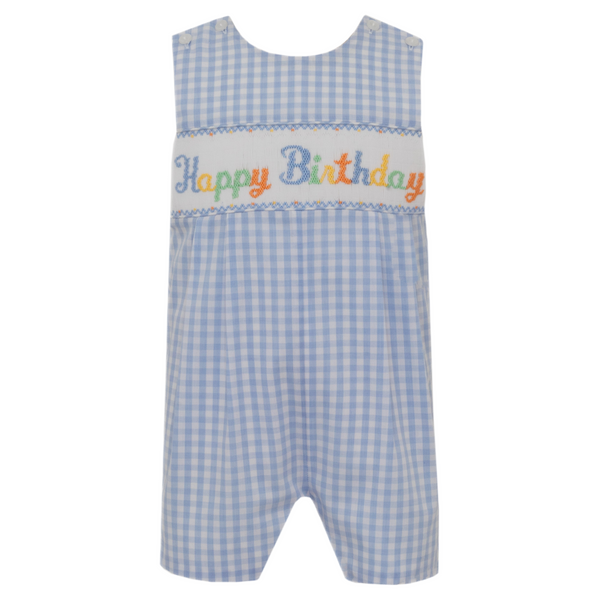 Happy Birthday Jon Jon- Light Blue Gingham