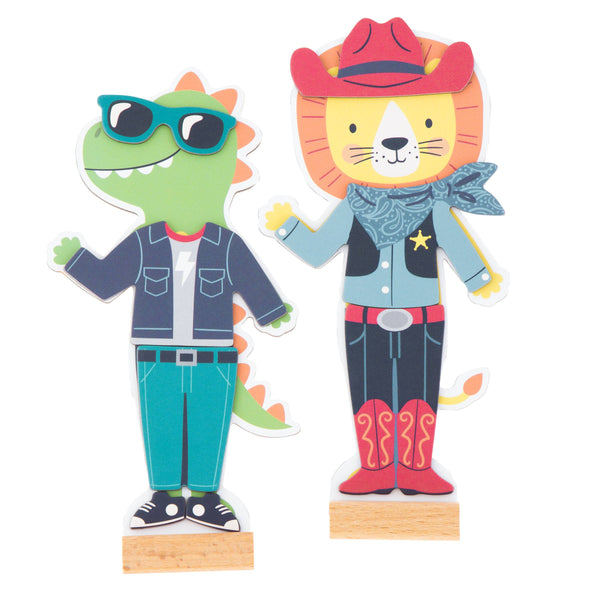 Magnetic Dress-Up Box Set: Dino/Lion