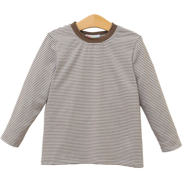 James LS Shirt- Beige Stripe