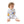 Baby Golf Carts Polo Romper- Blue/White