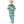 Rugby Stripe Polo Romper- Green/Navy