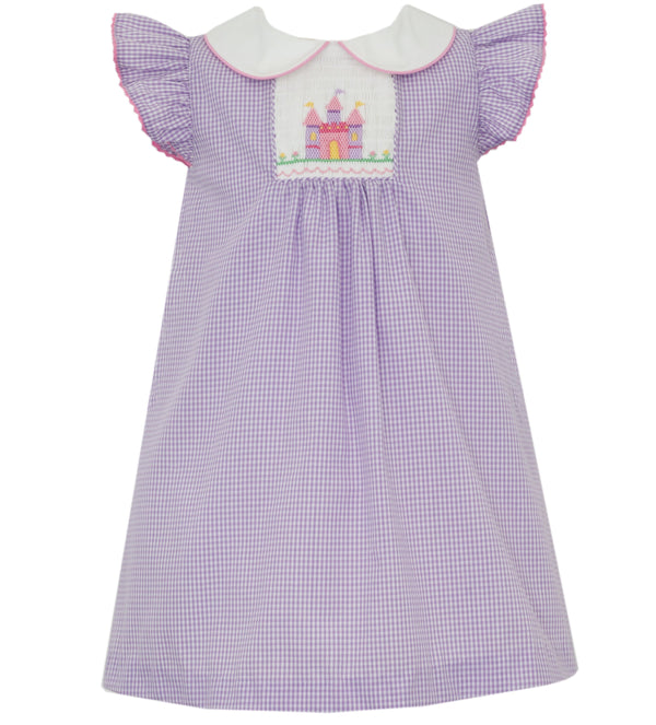 Princess Castles Float Dress- Lilac Gingham