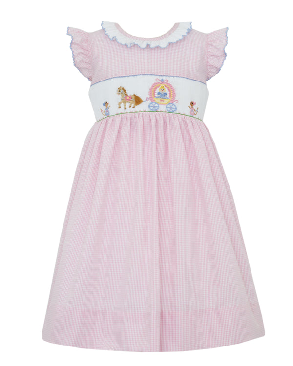 Princess Sleeveless Dress- Pink Gingham