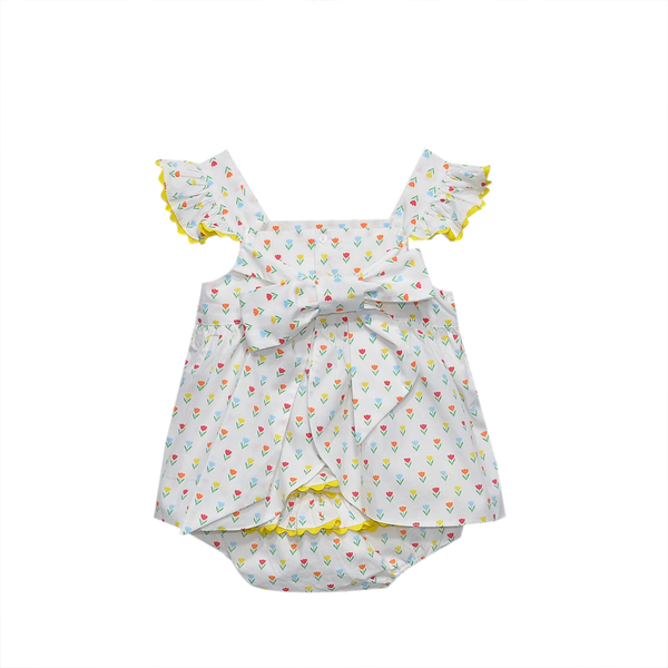 Clementine Diaper/Short Set- Tiny Tulips