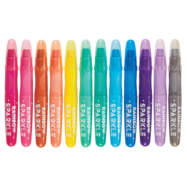 Rainbow Sparkle: Watercolor Gel Crayons (Set of 12)