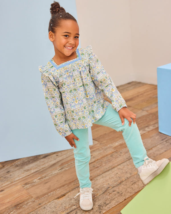 Twiggy Pants- Aqua Velvet