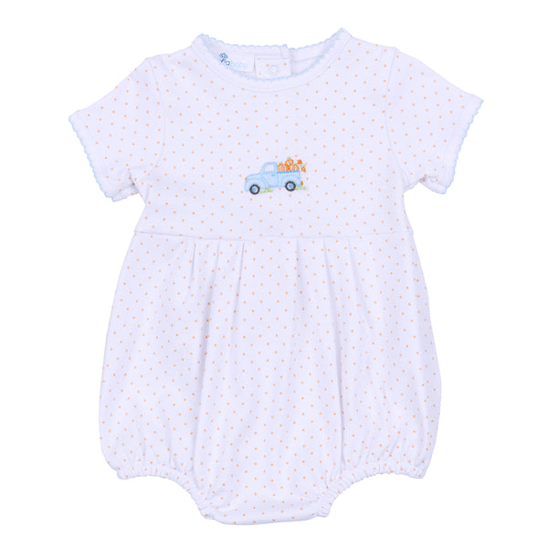 Pumpkin Patch Fun Emb Bubble- Light Blue