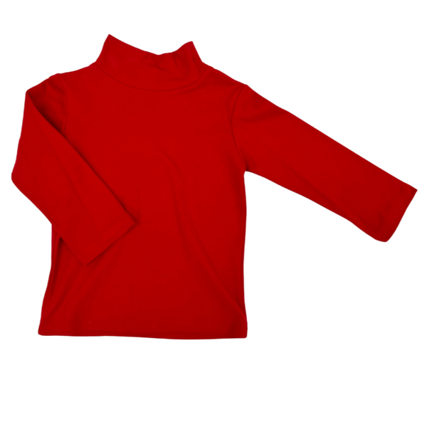 Unisex Turtleneck Blouse- Knit Red