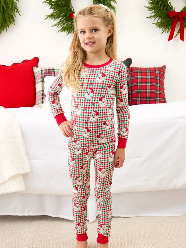 Dear Santa LS Pajama Set- Red & Green
