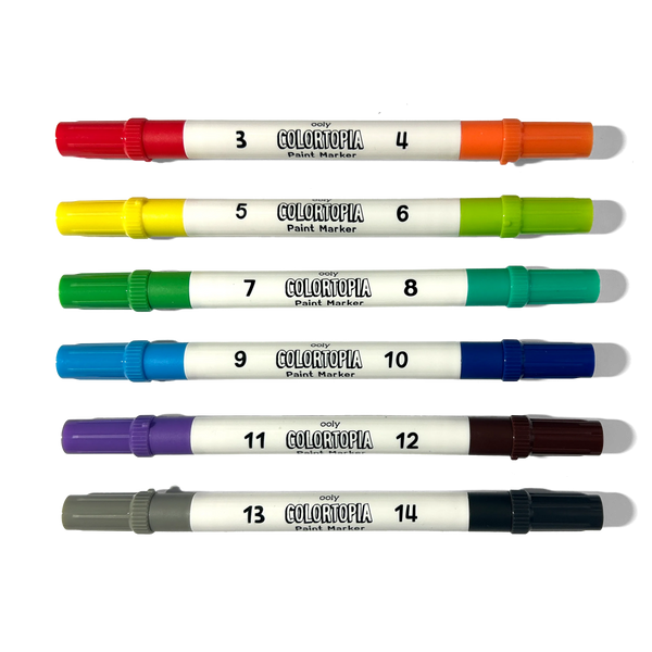 Colortopia: Paint Marker By Number Kit- Epic Adventures (8 PC Set)