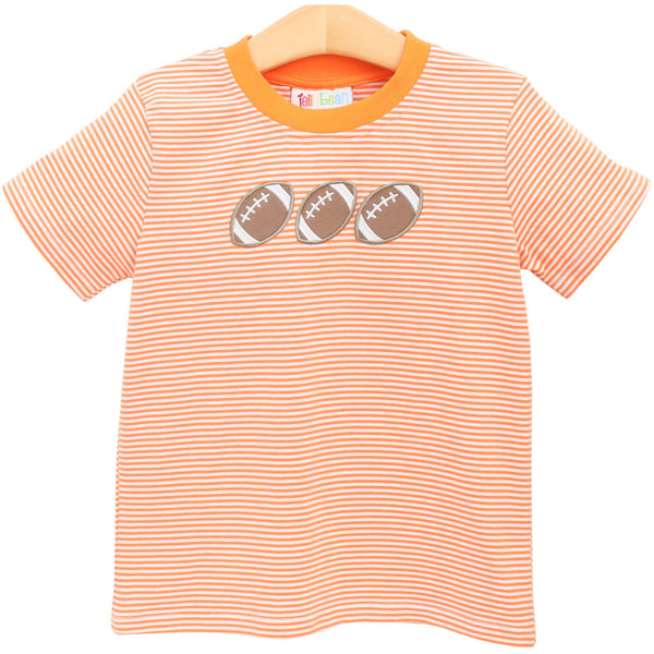 Football Trio Shirt- Orange Stripe