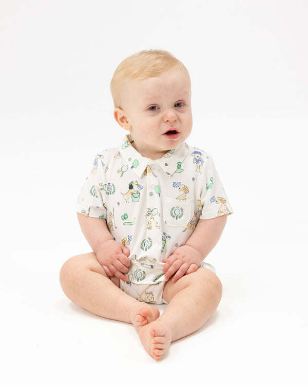 Country Club Dogs Polo Romper