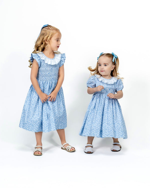 Margaret Dress- Blue Floral