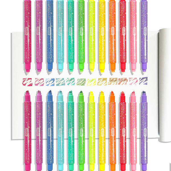 Make no Mistake! Glittery Erasable Markers- Set of 12