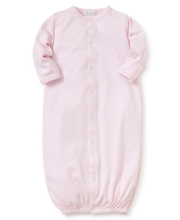Kissy Dots Print Converter Gown- Pink/White