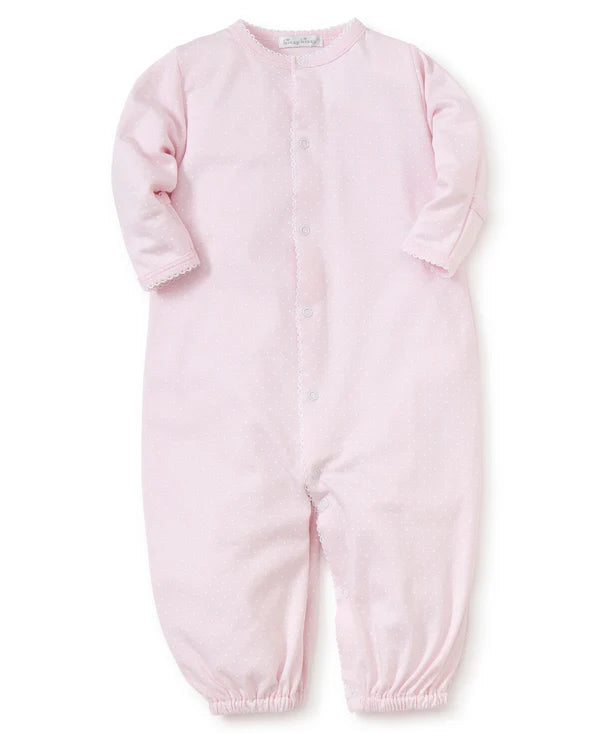 Kissy Dots Print Converter Gown- Pink/White