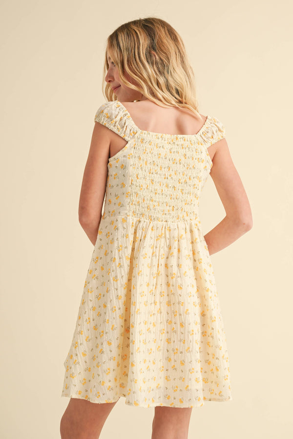 Corset Ruched Shoulder Dress