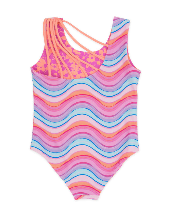 Summer Sun Reversible One-Piece- Flower Power/Sunset Haze