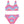Island Hopper Reversible Bikini- Flower Power/Sunset Haze