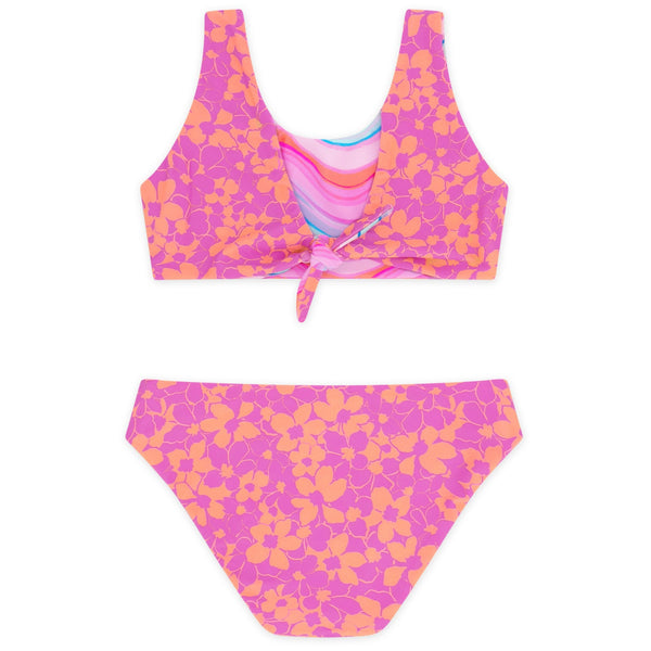 Island Hopper Reversible Bikini- Flower Power/Sunset Haze