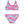Island Hopper Reversible Bikini- Flower Power/Sunset Haze
