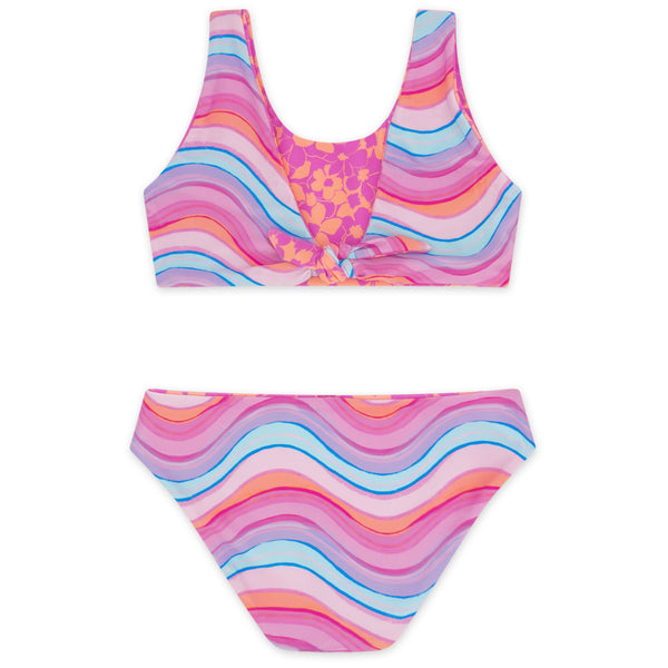 Island Hopper Reversible Bikini- Flower Power/Sunset Haze