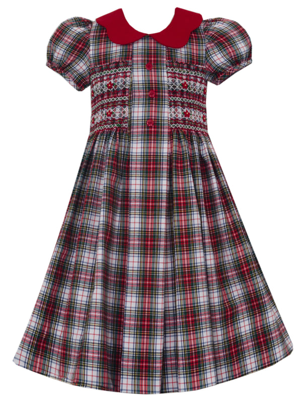 Caroline Dress- Red & White Plaid