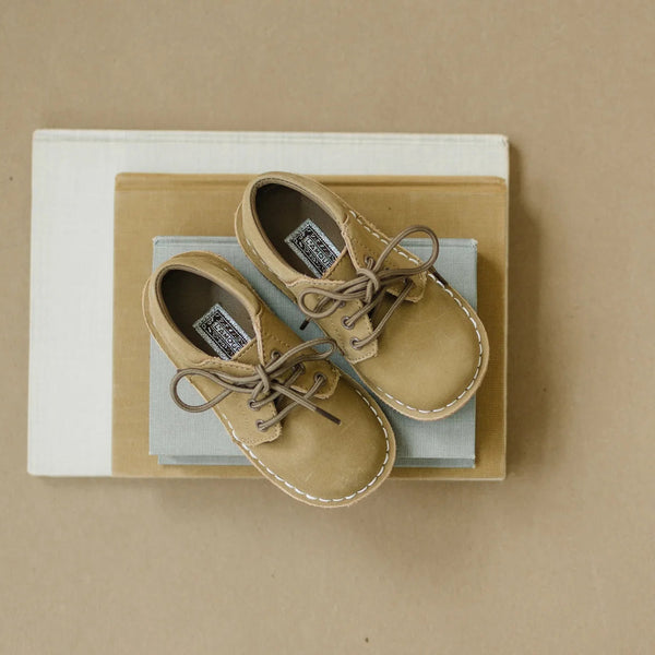 Tyler Leather Lace Up Shoe- Nubuck Khaki