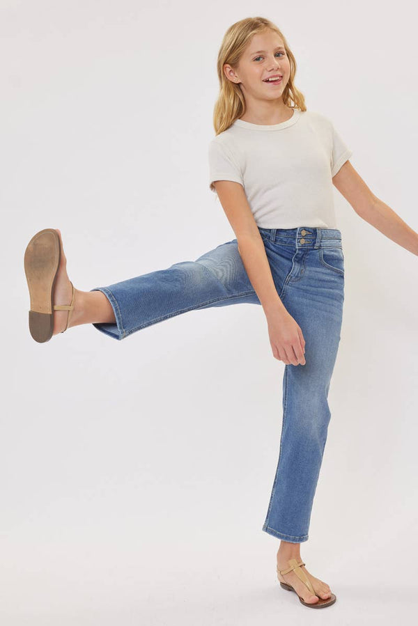Dream High Rise Mini Straight Leg Jeans