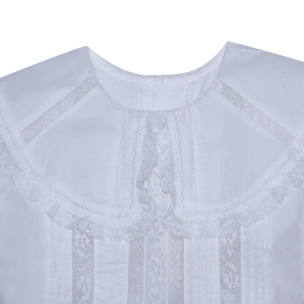 James Button on Suit- White/Blue