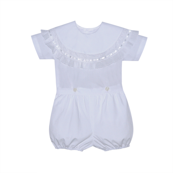 Dawson Button On Suit- White