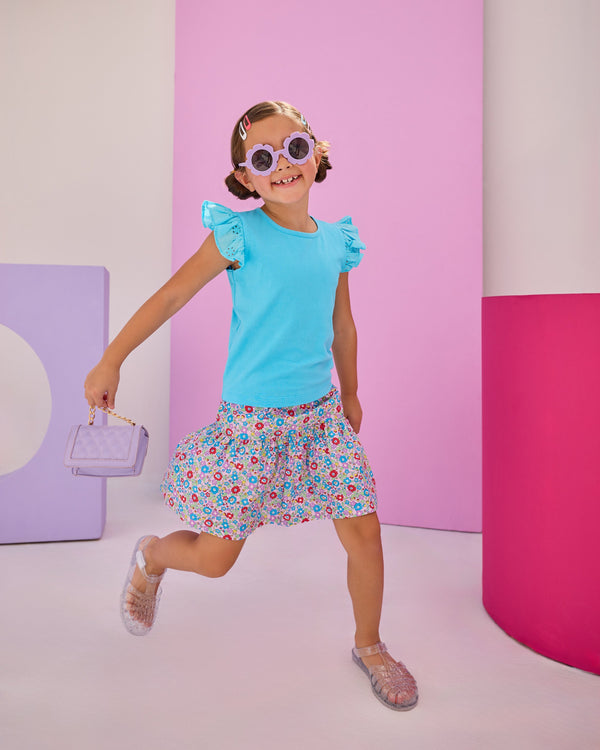 Eyelet Tank- Aqua