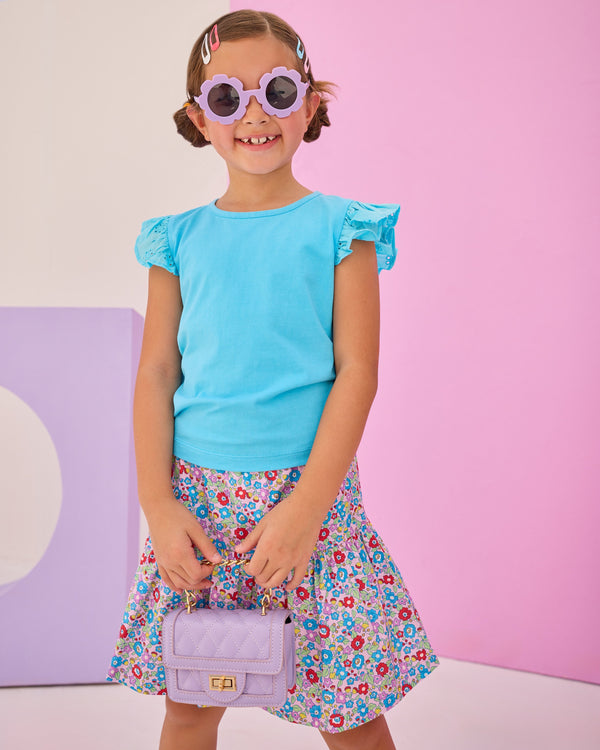 Eyelet Tank- Aqua