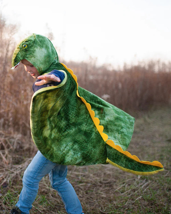 T-Rex Hooded Cape- Green