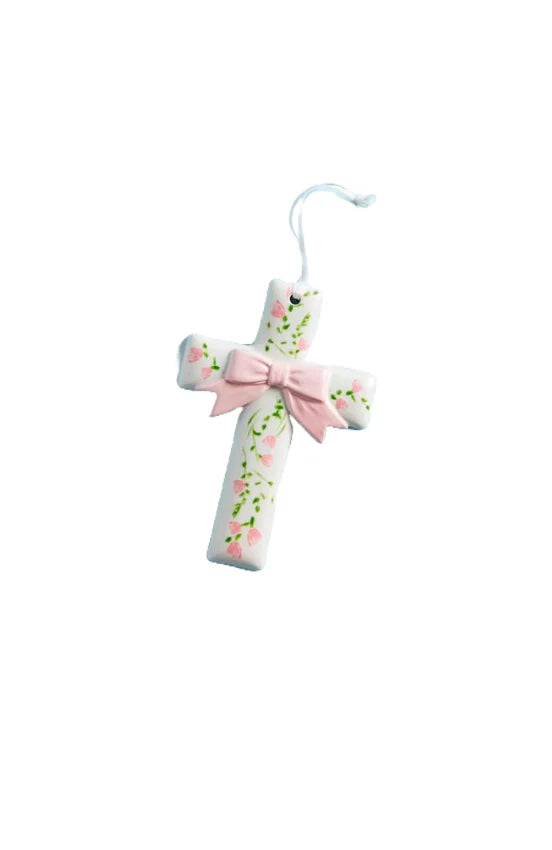 Ceramic Cross- Floral