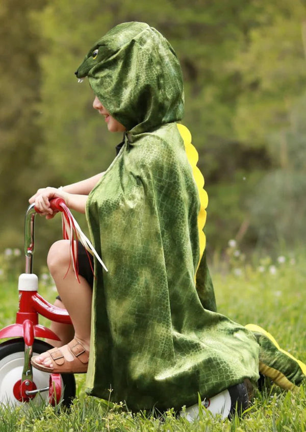 T-Rex Hooded Cape- Green